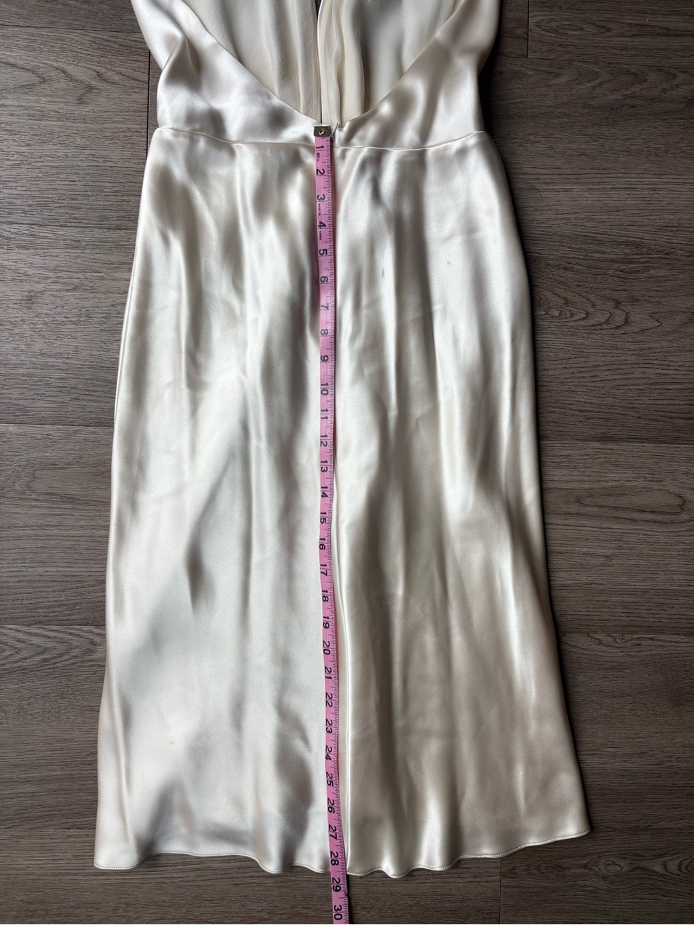 Vintage Hollywood Geri Gerard Ivory 100% Silk Backless Plunge Halter Dress USA - Picture 10 of 10
